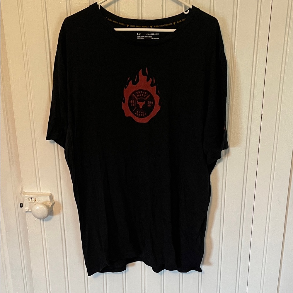 Under Armour Black Tee with Red Skull Graphic